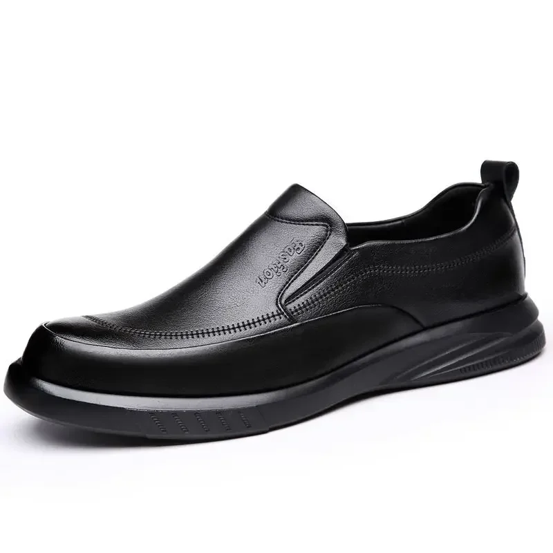 Spring Autumn Black Social Shoe Male Round Toe 2024 Trend Style Party Office Men\'s Formal Shoes Elegant and Classic Official 39