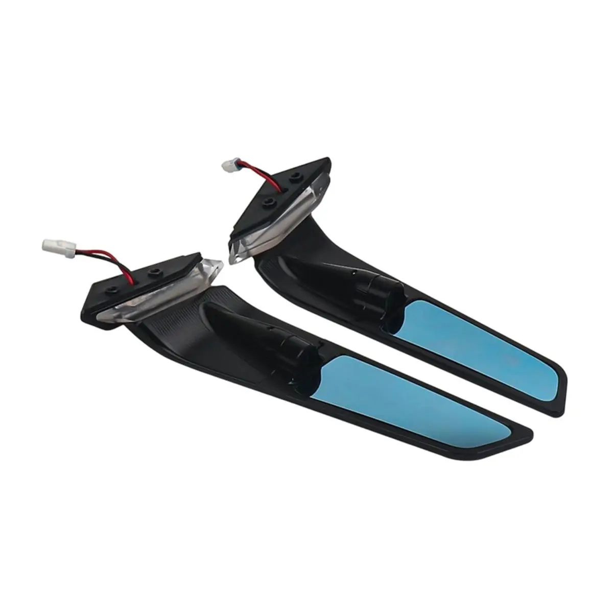 update. Motorcycle Rearview Mirrors with LED Light Rotating Adjustable Wing Mirrors for Ducati Panigale V2 V4