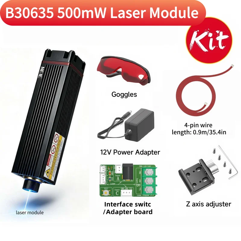 NEJE N30820/N30610/B30635 High Precision Engraving Laser Module 450nm Fixed Focus 500MW 7W/20W for CNC Laser Engraving Machine
