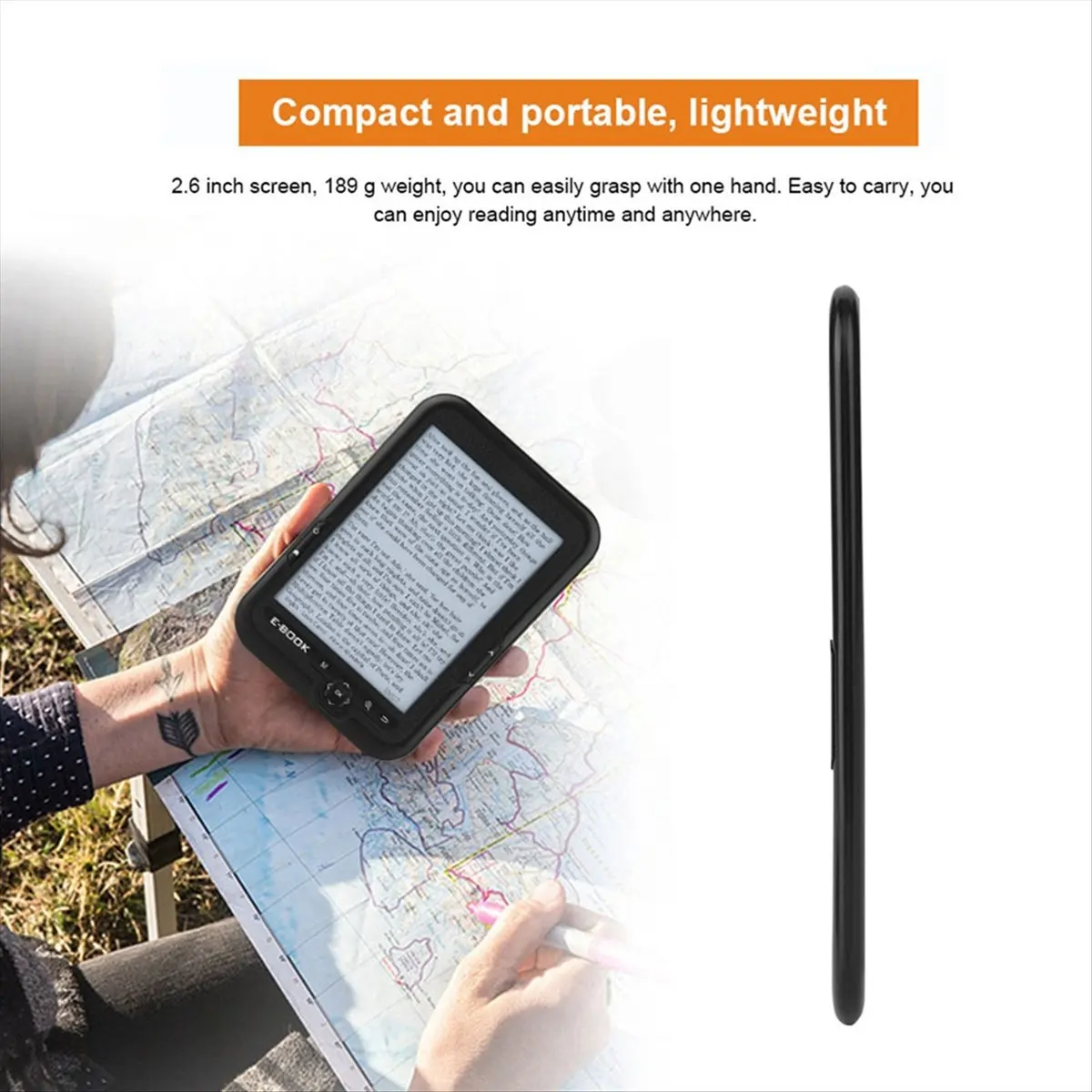 SPECIAL OFFER EBOOK Reader EInk 6 Inch Ereader 600 X 800 Resolution Display 300DPI Blue Cover (Black 8G)
