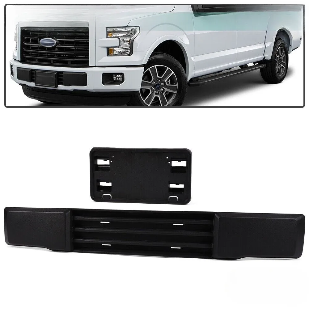 

Front Bumper Trim Lower Cover & License Plate For 2015-2017 Ford F150 United States