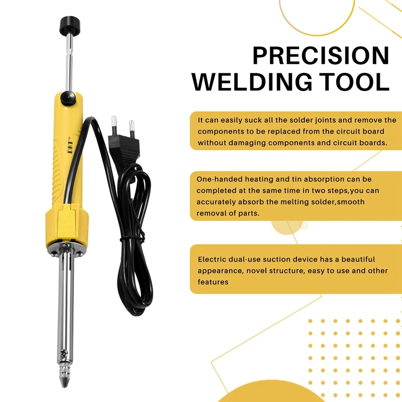 Eu Plug Electric Vacuum Solder Sucker Welding Desoldering Pump/Soldering Iron/Removal Solder Iron Pen Welding Repair Tool