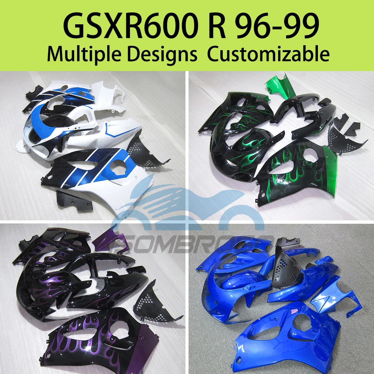 

GSXR600 96 97 98 99 Fairings Motorcycle for SUZUKI GSXR 600 R 1996 1997 1998 1999 Customizable Injection Fairing Kit