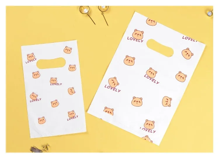25 teile/los Kleine Plastiktüte für Schmuck/Ohrringe/Schal/Socken Kleine Gänseblümchen Hochzeit Geschenk Taschen Mini Verpackung taschen für Business – Detail 6