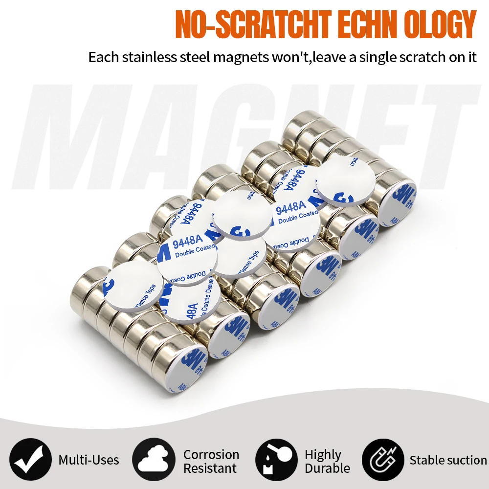 12x5-5pcsmm  Super Powerful Round Neodymium Magnet  With double-sided adhesive Magnet N35 Strong Permanent Magnetic imanes