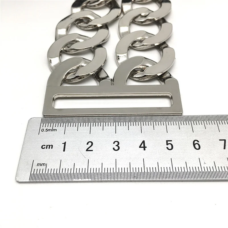 Alloy Chain Strap Purse Strap Extender Flat Metal Connectors Chains Decoration for Purse Handbags Shoulder Bag DIY Accessories