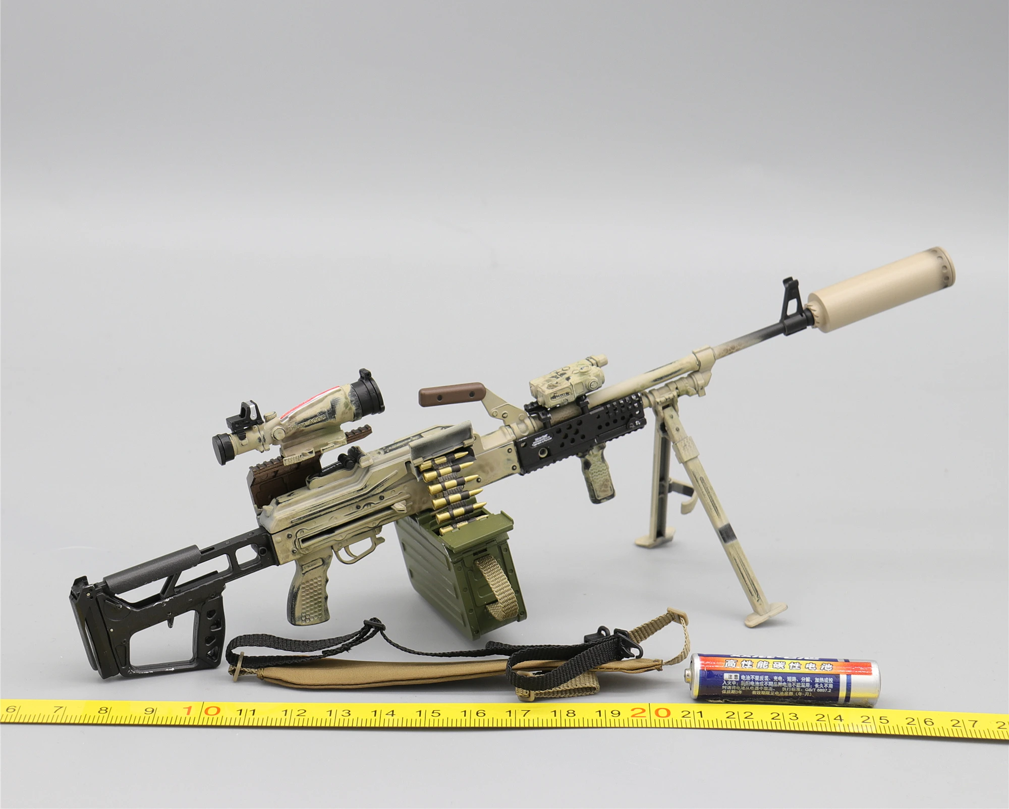 ES 26060RA 1/6 Scale Soldier PKM Machine Gun Model for 12\'\' Special Forces