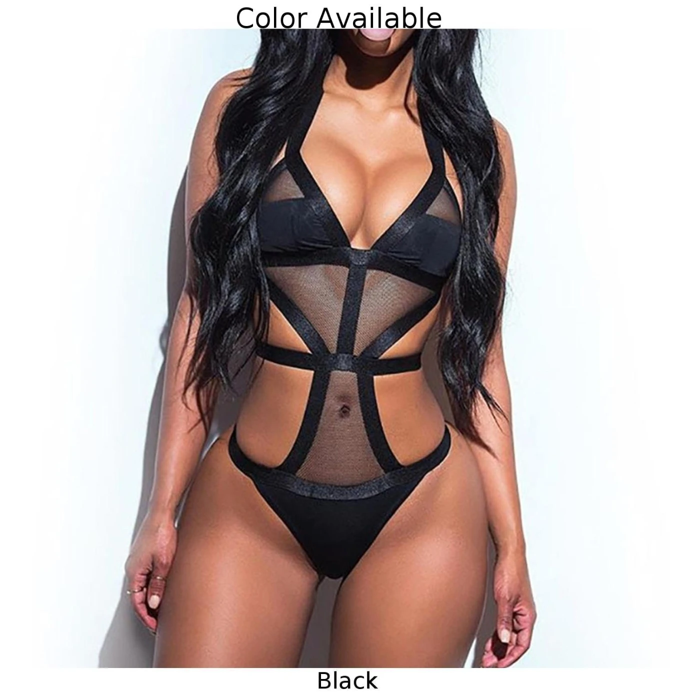 Women\'s Sexy Bodysuits Bandage Hollow Jumpsuit Strappy Corset Push Up Bodysuit Sheer Underwear Ladies Lingeries Exotic Sleepwear