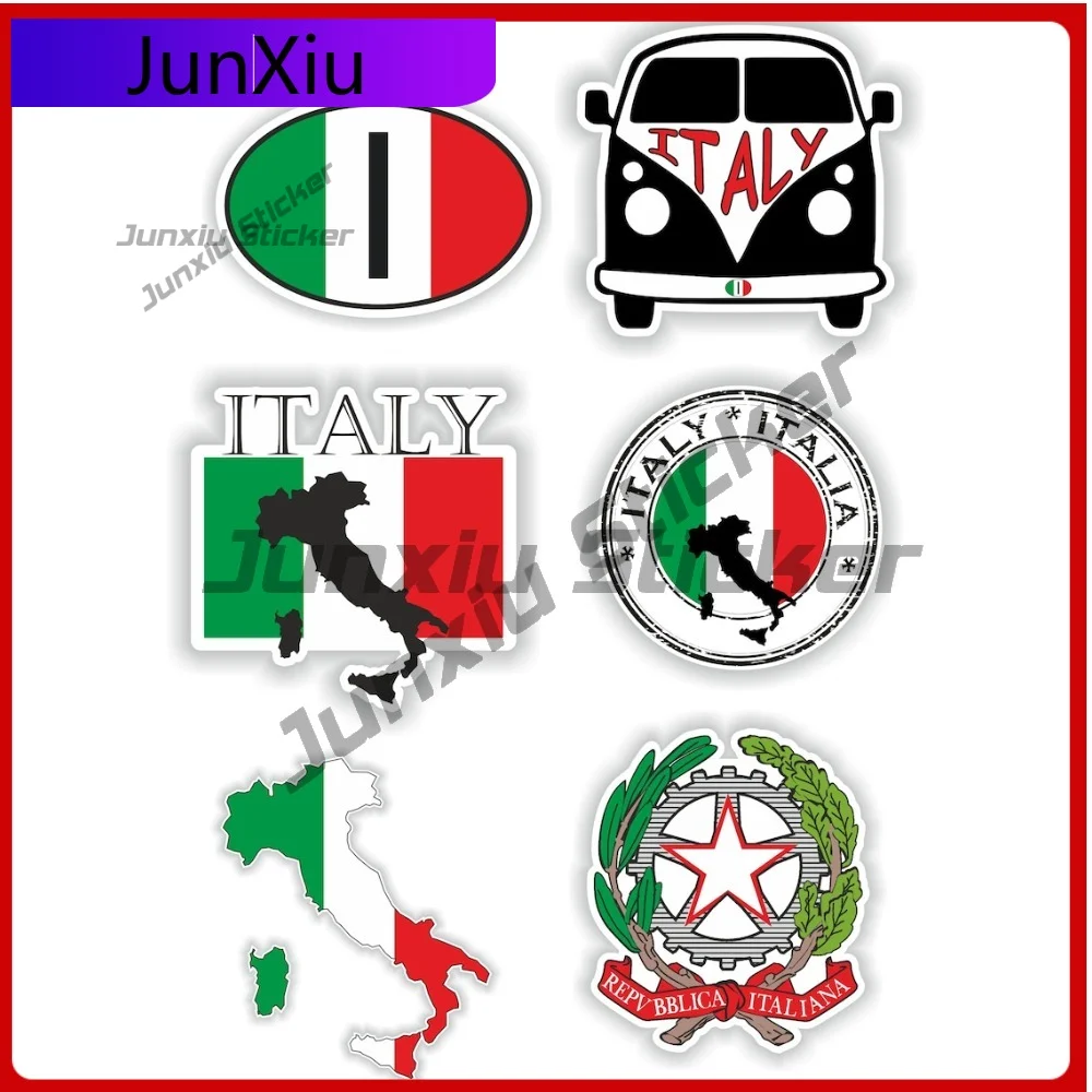 

Italy Set Sticker Vinyl Pictures Graphic Waterproof Decals Car Decoration For Car Truck Rv Suv Boat Window Fridge Motorcycle Hel