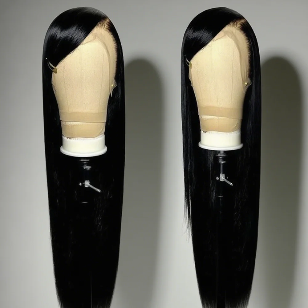 

40inch Straight Human Hair Wigs 13x6 HD Transparent Bone Straight Lace Front Wigs 250 Density Brazilian Human Hair Wig For Women