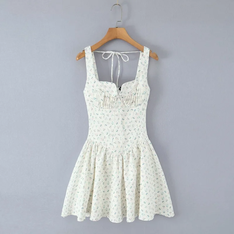 Hebe Sle Estampado floral ter Dr Falda hinchada con cintura elástica Vintage Ele Adelgazante Fecha Dr Una línea Falda Bal