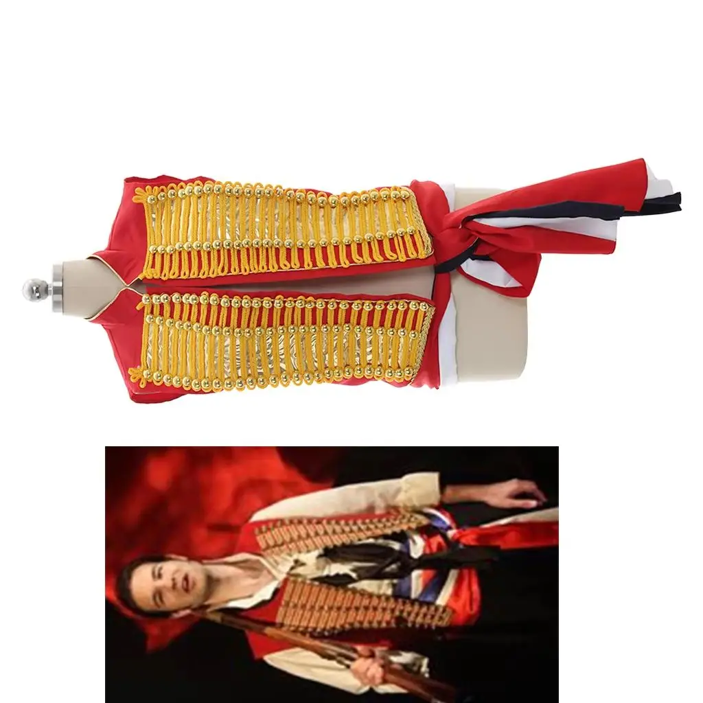 

Les Misérables Enjolras Cosplay Red Vest for Men Steampunk Sash Jacket Halloween Carnival Musical Stage Performance Uniform