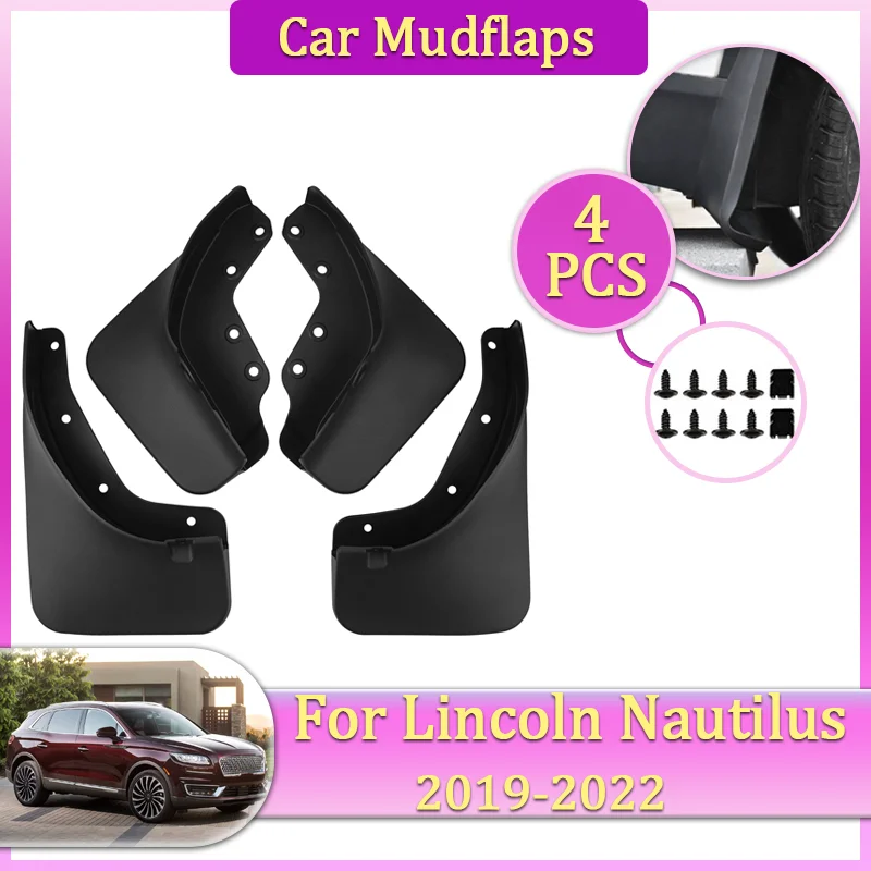 Car Mud Flaps For Lincoln Nautilus Legacy U540 MK1 2019~2022 Front Rear Wheel Anti-Sand Guard Protector Cover Auto Accessories