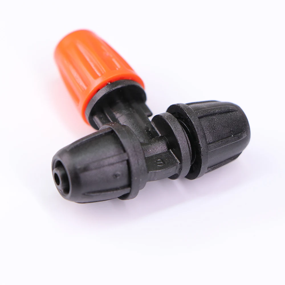 15PCS 1/4 "Tuin Slang Verneveling Nozzle met Slot Cap voor Kas 4/7mm Slang irrigatie Sprinkler Voorkomen Buizen Slip Sproeier