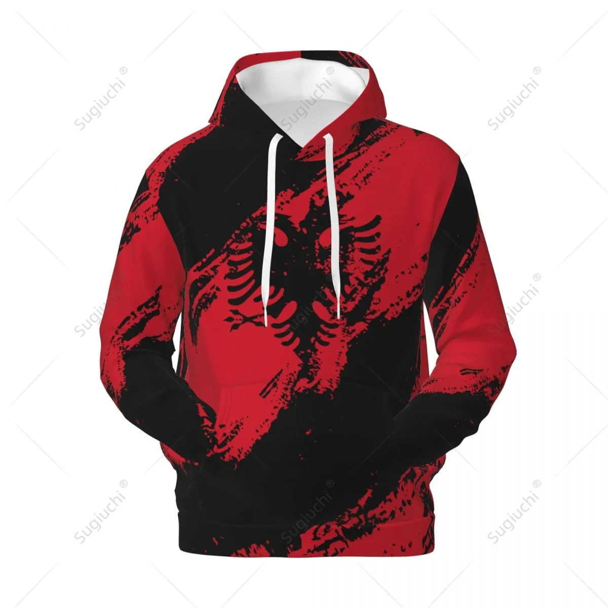 

Унисекс худи с 3D-принтом в цветах флага Албании, мужская и женская толстовка в стиле Харадзюку, повседневная, из полиэстера