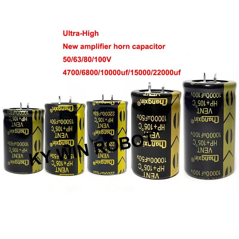 

1PCS/LOTS Ultra High Quality New Amplifier Horn Capacitor 50V 63V 80V 100V 4700UF 6800UF 10000UF 15000UF 22000UF IC Electronic