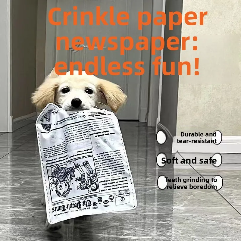 1 Stück Reißfestes Hunde-Soundspielzeug, simuliertes quietschendes Zeitungspapier, Spielkarten K Q J, zahnresistent, interaktiv für Corgi, Teddy, Welpen