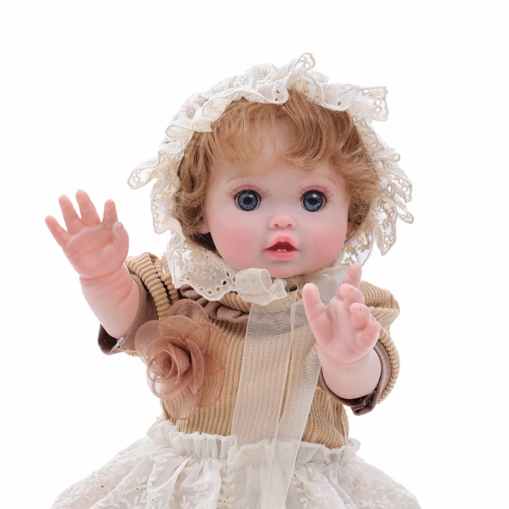 Cloveray 18 inch Full Body Vinyl Realistic Reborn Baby Doll Vinyl Doll High-quality Original Collector's Edition Toy Kid Gift