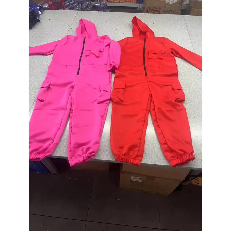 

Костюм из фильма Lyou 2025, комбинезон для косплея, спортивный костюм для подростков, пояс с капюшоном, игра Calamari на Хэллоуин ★ ★ ★ kk.