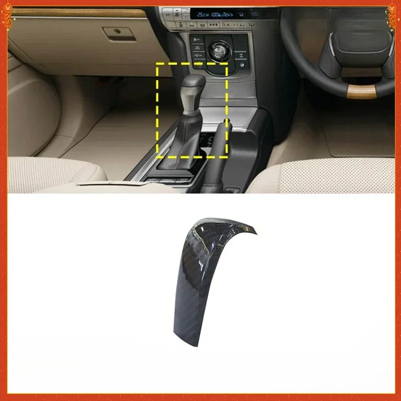 

For Toyota Prado Models From Real Dry Carbon Fiber Gear Shift Knob Cover Automotive Interior Part Modification Genuine 2010-2017