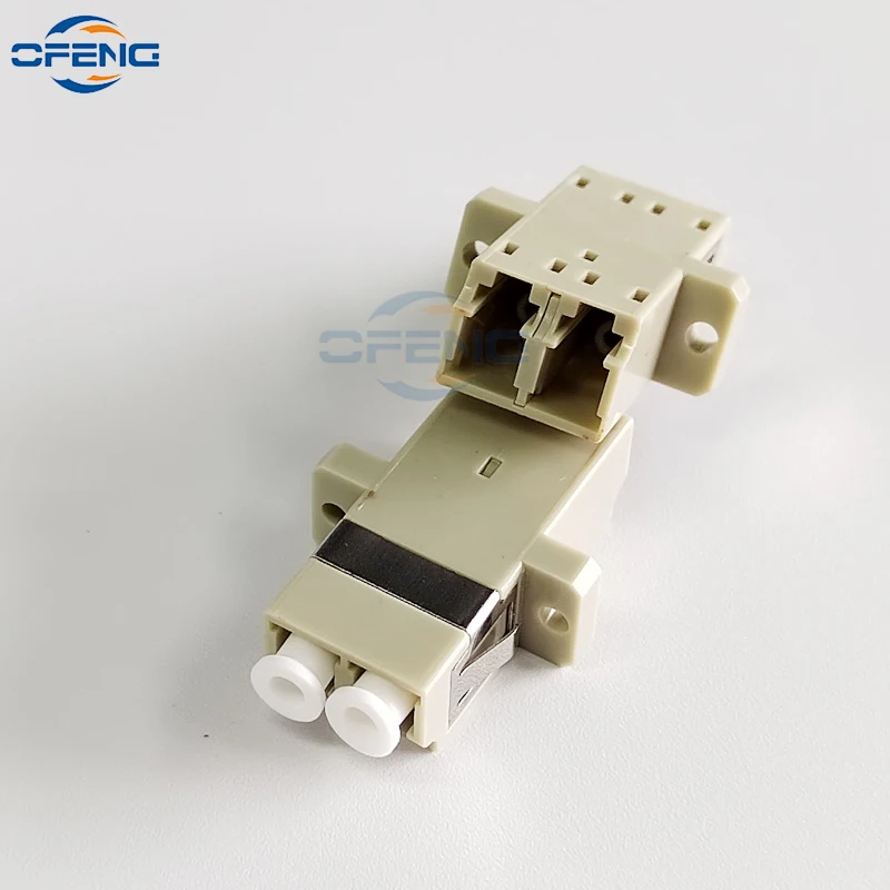 Accoppiatore in fibra FTTH duplex Gigabit da LC a LC grigio Connettore adattatore tipo ibrido multimodale in fibra UPC per comunicazione di rete