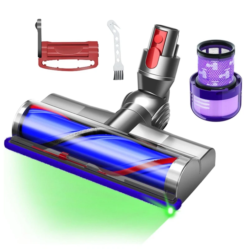 Head Turbine Floor Tool Vacuum Attachments With Dust Detect   For Dyson V11  Cyclone Cordless Cleaners Parts With Filters