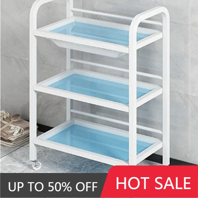 

Beauty Salon Cart Trolley Mobile Aesthetic Auxiliary Furniture Equipment Wheels Storage Roulette Professional Household Tool Car