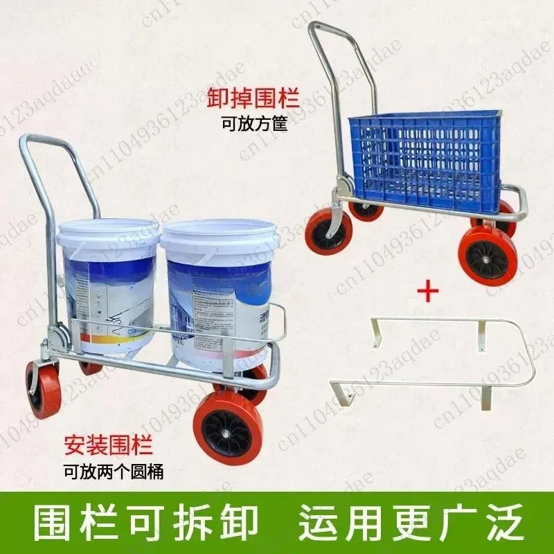 Multipurpose Picking Truck Greenhouse Cart Agricultural Water Pulling Cart Portable Folding Trolley