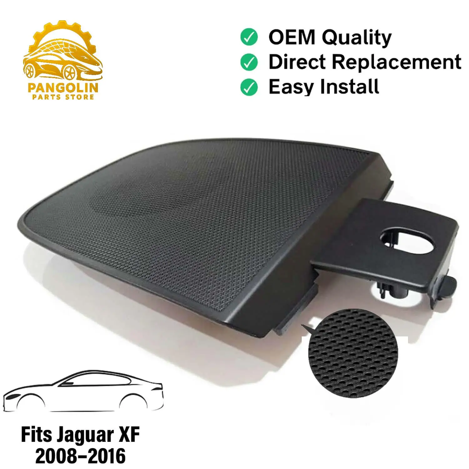 

PANGOLIN Dashboard Top Speaker Cover Trim Black Fit Jaguar XF 2008-2016 C2Z1835LEG C2Z1835AMS Automotive Interior Accessories