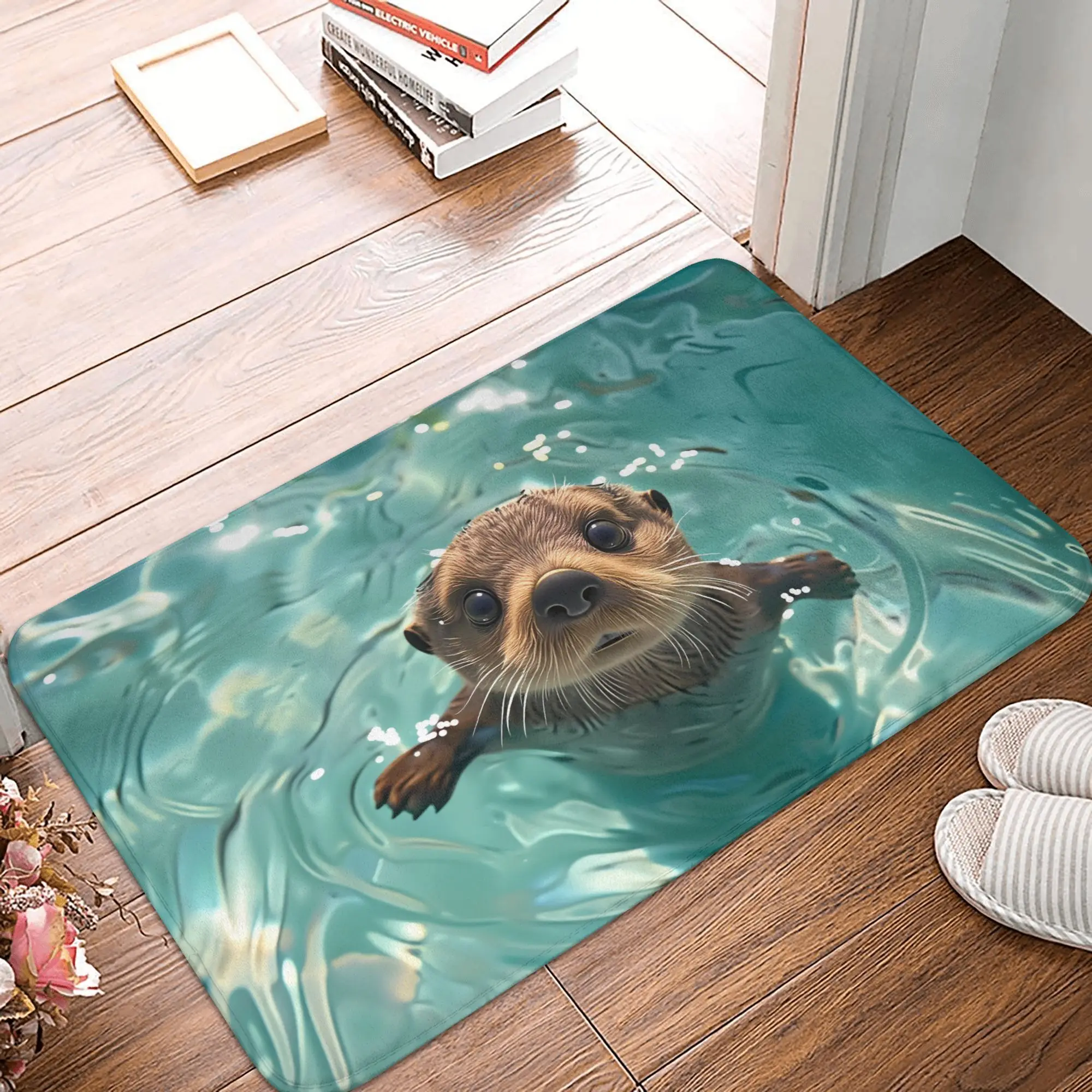 Otter In Water Scen…