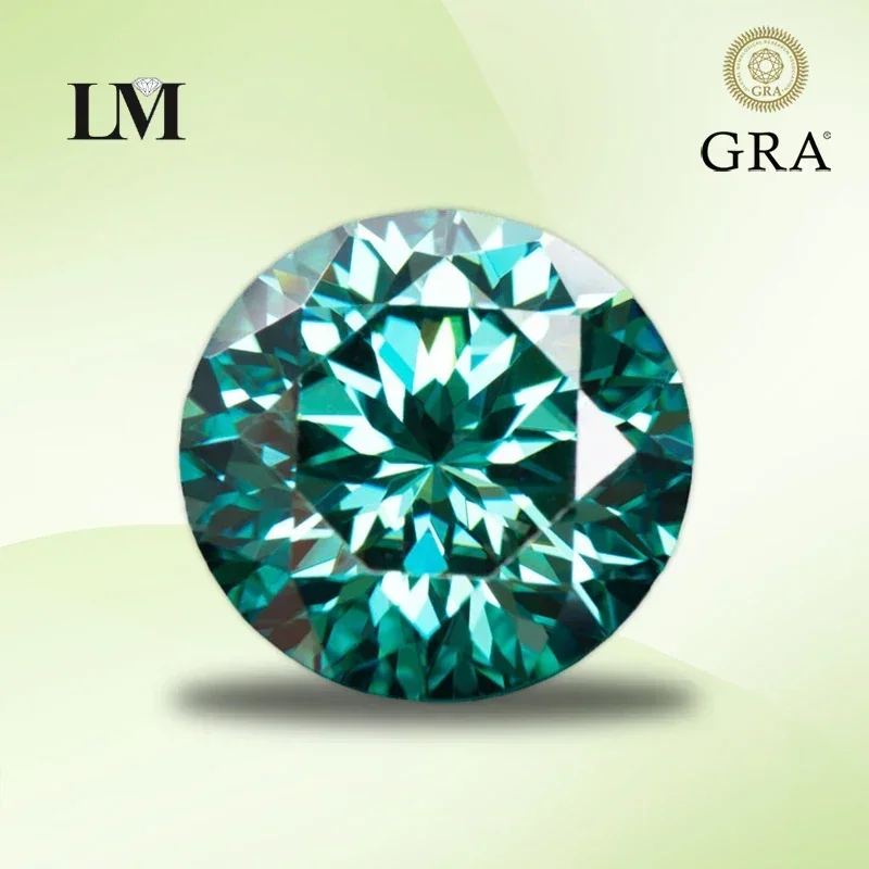 

Муассанит камень круглой огранки натуральный зеленый цвет для изготовления ювелирных изделий своими руками с сертификатом может пройти тестер