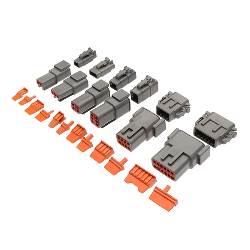 

606Pcs DTM Waterproof Wire Connector Kit DTM06-2/3/4/6/8/12S DTM04-2/3/4/6/8/12P Automotive Sealed Plug