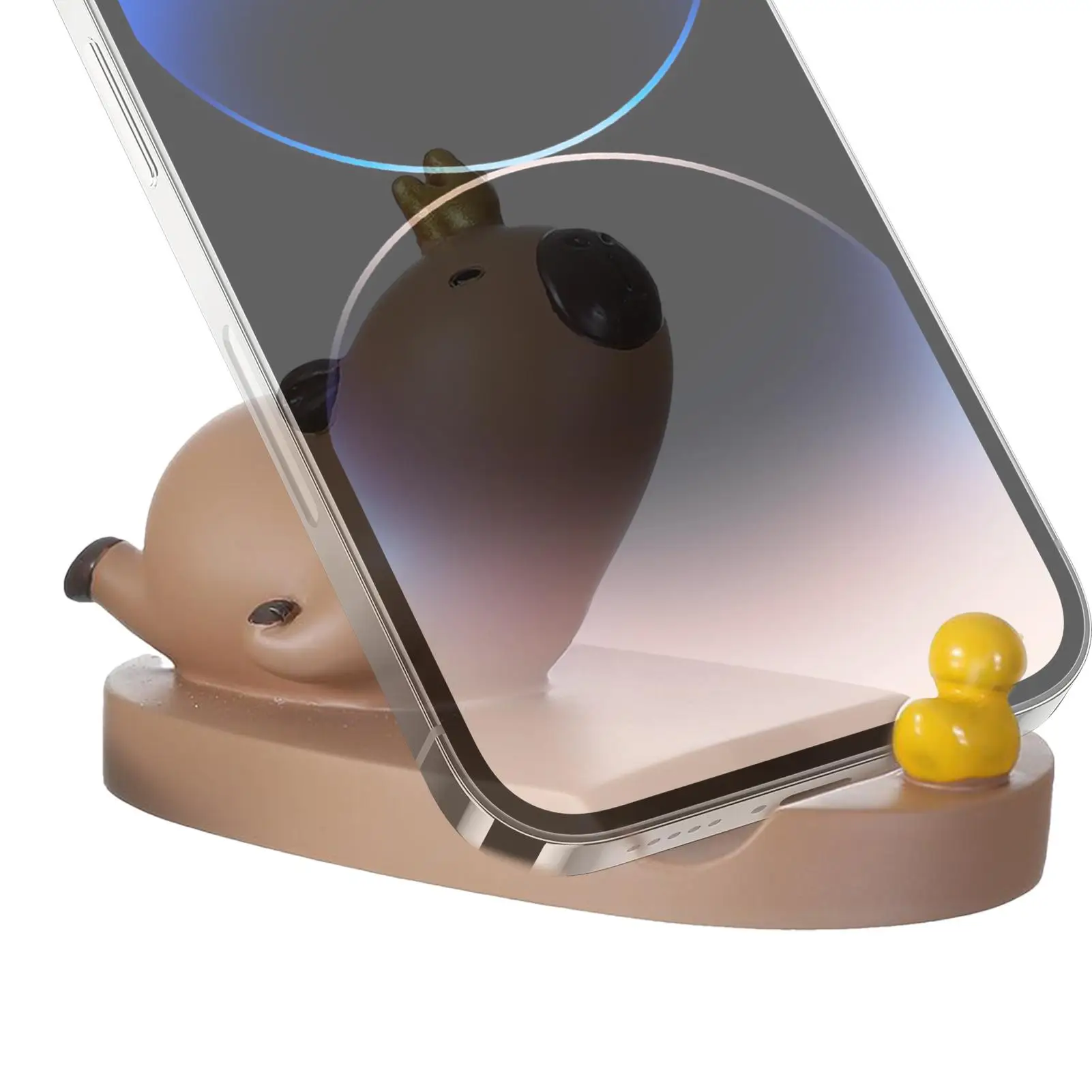 

Cartoon Capybara Phone Stand Holder Multi-Functional Handheld Desktop Ornament Resin Table Decoration For Mobile Phone Tablet