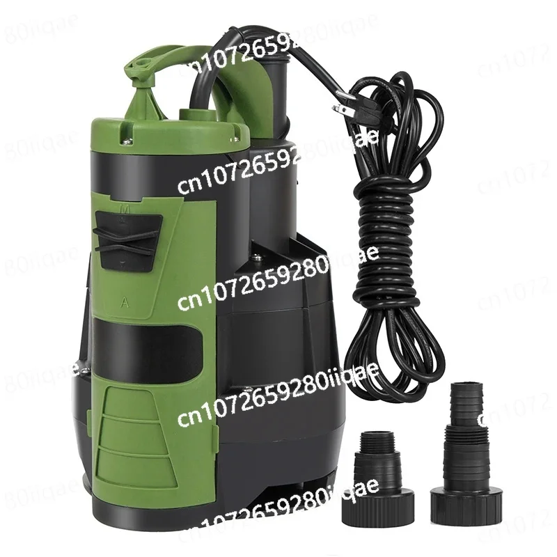 

Switch and Handle for Clean/Dirty Water in Pool or Garden (Green) 1HP 3500GPH Submersible