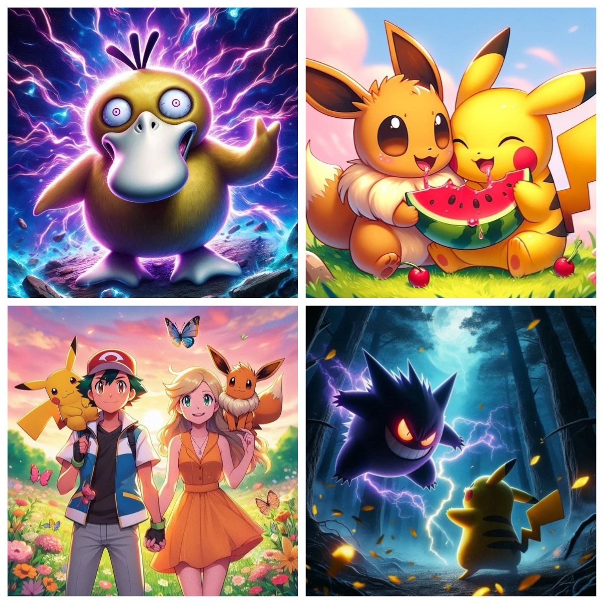 

Cartoon Pokémon Character 1024 PCS Jigsaw Puzzles Challenging Family Activity Games for Gameroom Bedroom Home Decor Gift