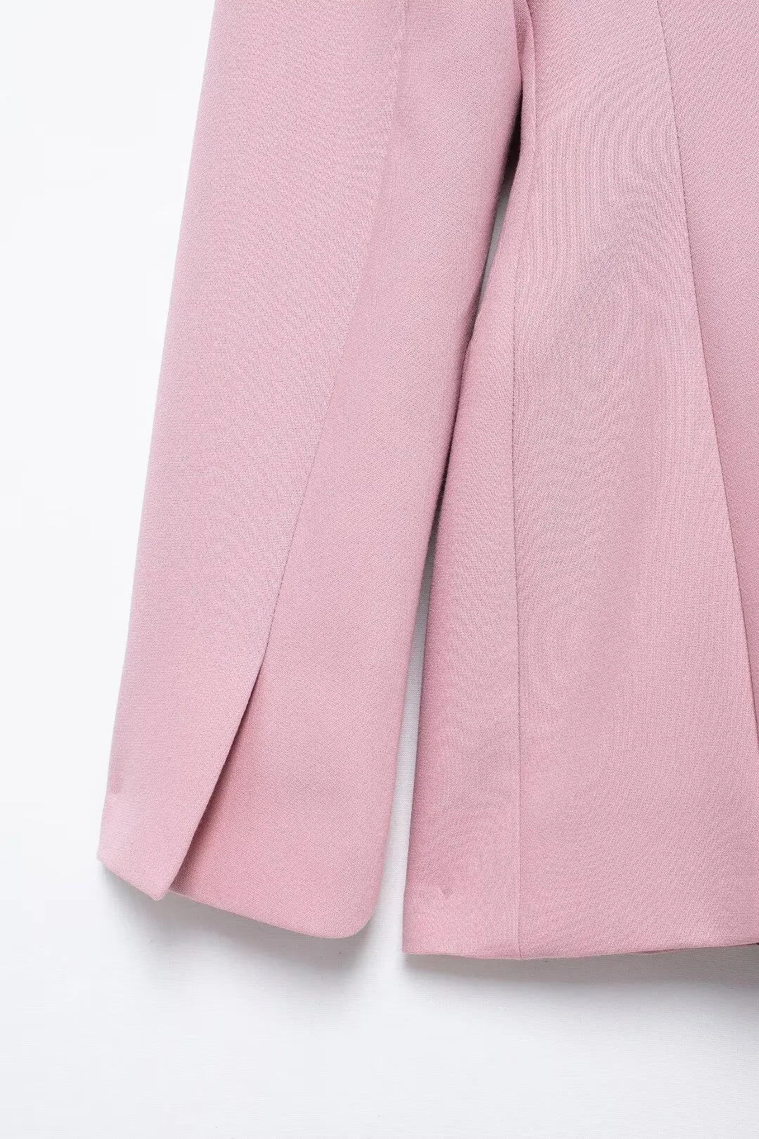 RZRA Original 2024 Autumn New Women\'s Pink Temperament Elegant Slim Pocket Decorated Lapel Long Sleeve Blazer