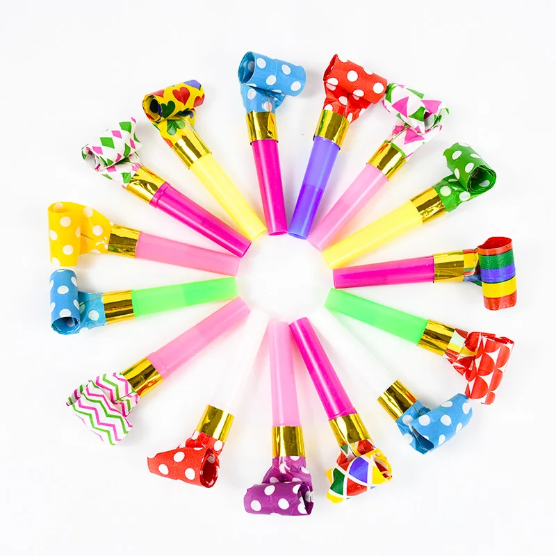 ​54Pcs Children's Party Favor Blowout Whistles Maze Sticky Hands Toys Gift For Kids Birthday Party Pinata Filler Carnival Prize