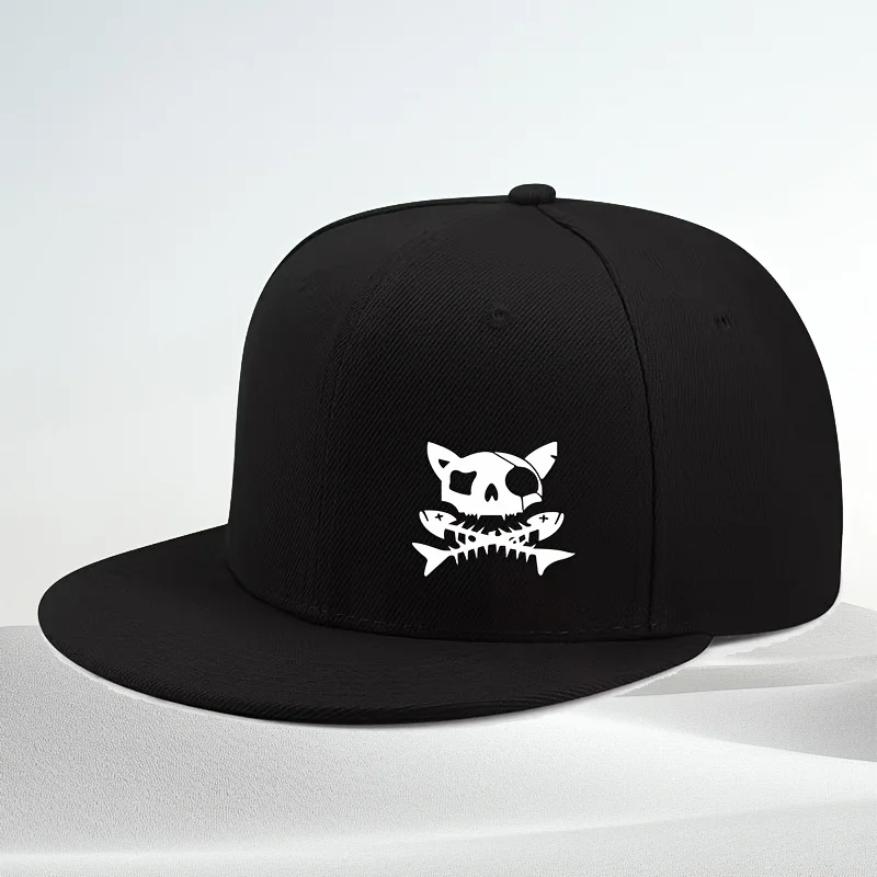 A Unisex, Adjustable Baseball Cap Featuring a Fishbone Print, Perfect for Casual Wear And Outdoor Activities