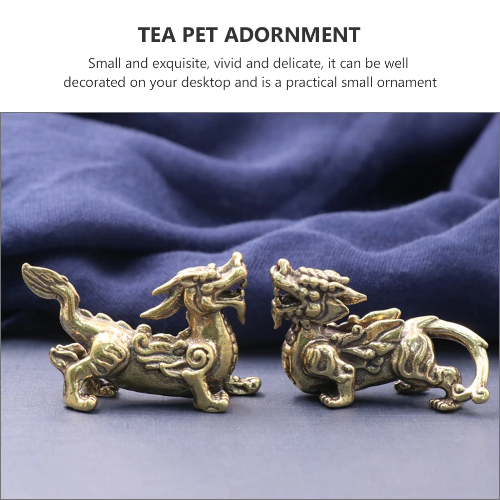 

1pc Vintage Desktop Brassware Decorative Tea Pet Paperweight Ornament Delicate Decorative Tea Pet Craftsmanship