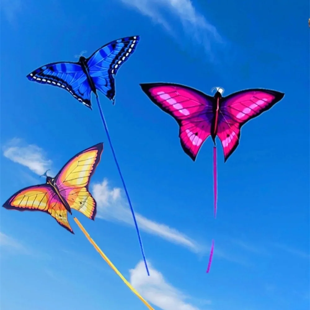 Neue, leicht zu fliegende, bunte Drachenlenkung, schöner 3D-Drachen mit langem Schwanz, gut fliegender Kinderdrachen, Familienausflüge