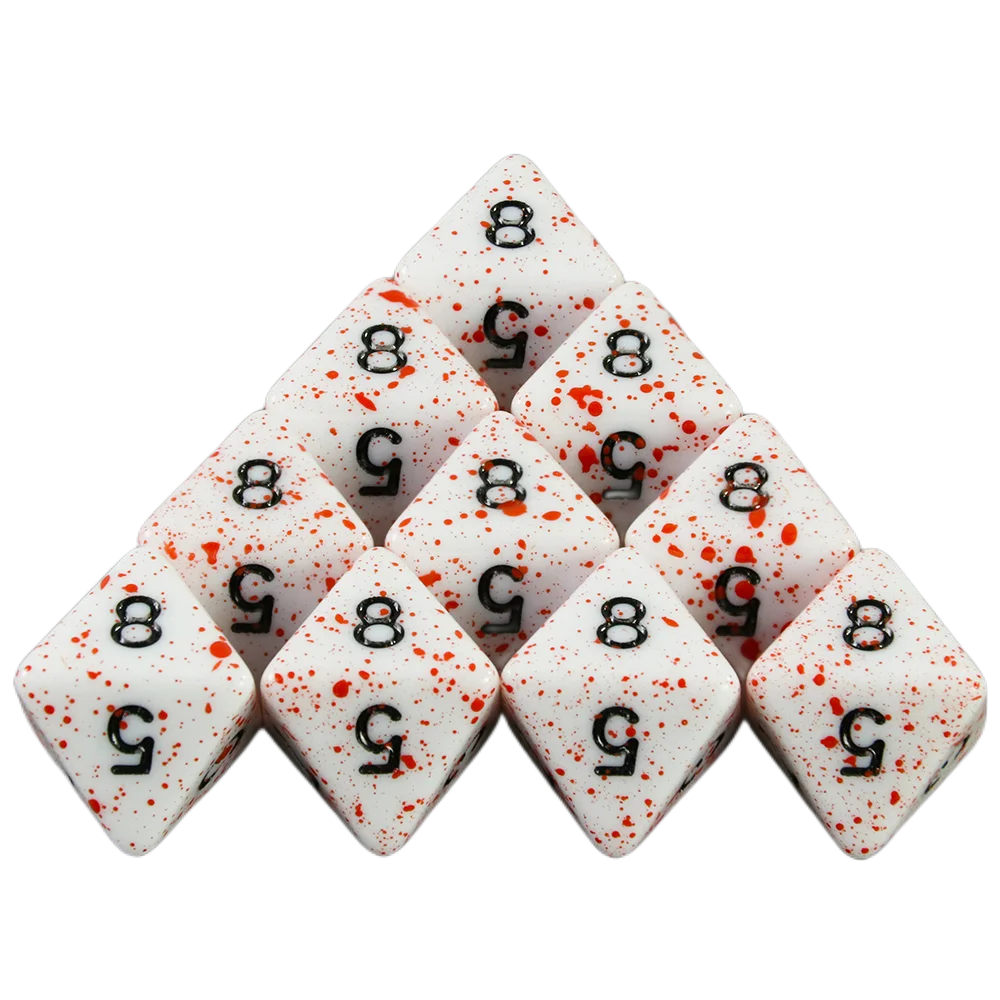 10Pcs/Set Polyhedral D4-D20 Multi Sides  DNDGame Games  Opaque Digital Dice for Funny Party Board Game