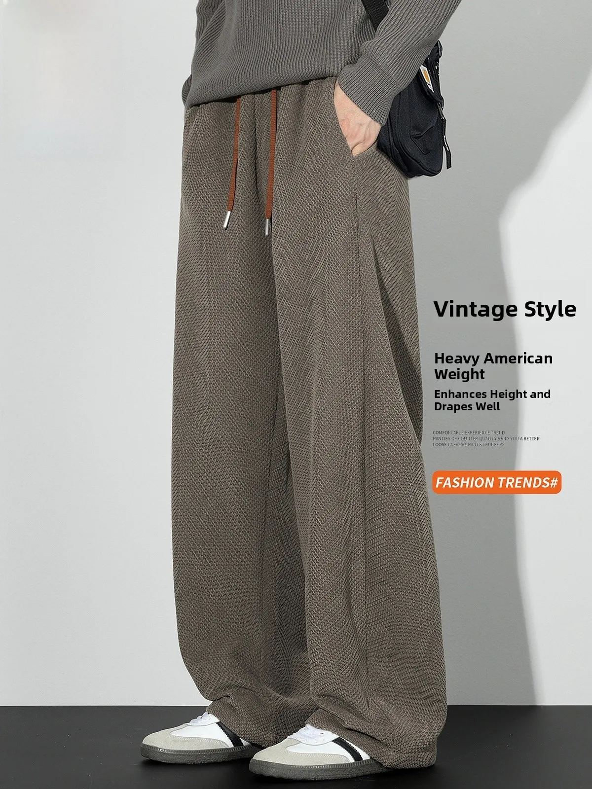 

Мужские повседневные брюки American Sle, новые весенние свободные прямые брюки, модные прямые брюки из полиэфирного волокна