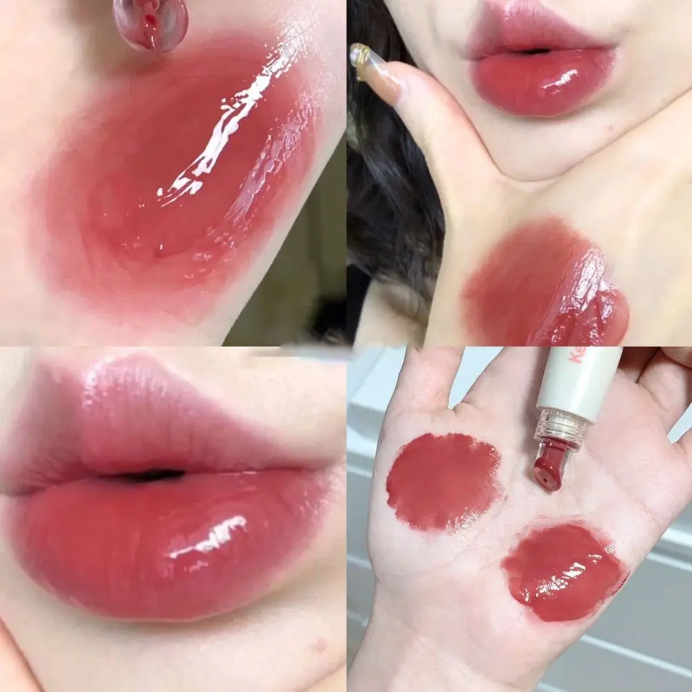 Waterproof Lip Gloss Jelly Long Lasting Sweatproof Liquid Lipstick Moisturizing Non-stick Cup Watershine lipstick Girl