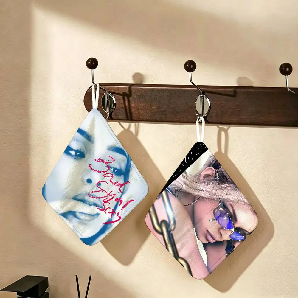 Spain Bad Gyal Thickened Polyester Cotton Hanging Towel, High Absorbent Hand Wiping Towel for Indoor Use