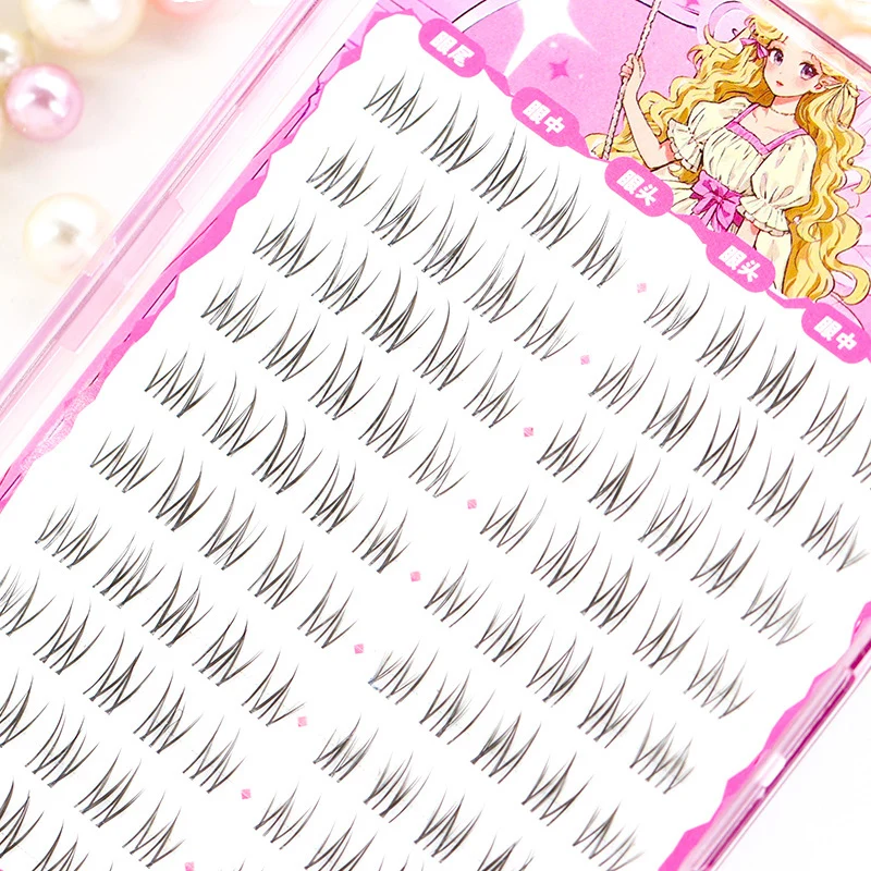 10-lijnen Natuurlijke Idoolwimpers Zachte valse wimpers Piekerig en pluizig Zacht en comfortabel Gemakkelijk te stylen Wimperextensions Douyin Make-up