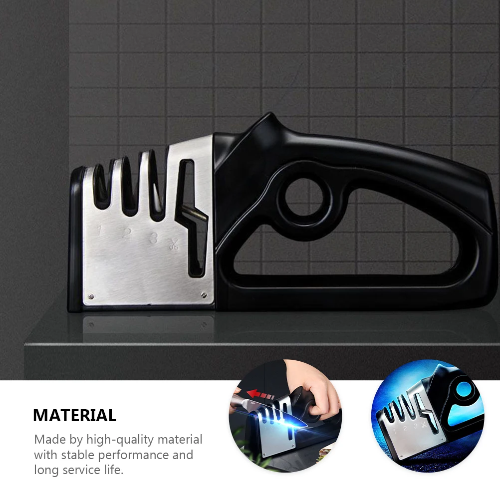 

Knife Sharpener High Quality Material Sharpening System Kitchen Gadgets Ergonomic Handle Anti Slip Practical Versatile Tool Long