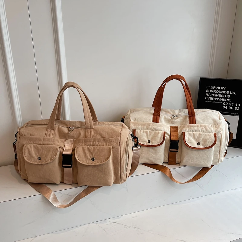 Women Travel Duffle Bag Gym Fitness Yoga Handbag Outdoor Camping Trekking Hiking Crossbody Bag Multiple Pockets College Handbags