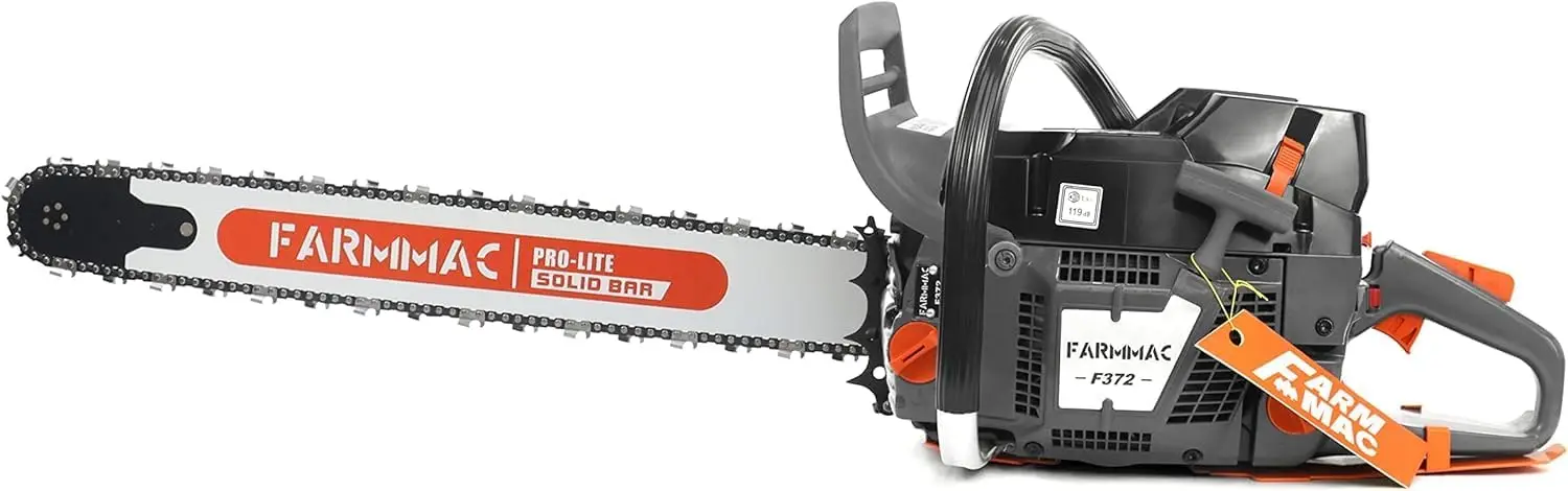 Farmmac F372 Gas Chainsaw, 71Cc 2-Cycle Gasoline Power Chain Saws, 4.1Kw 5.5Hp For Professional Logging Work, All Parts