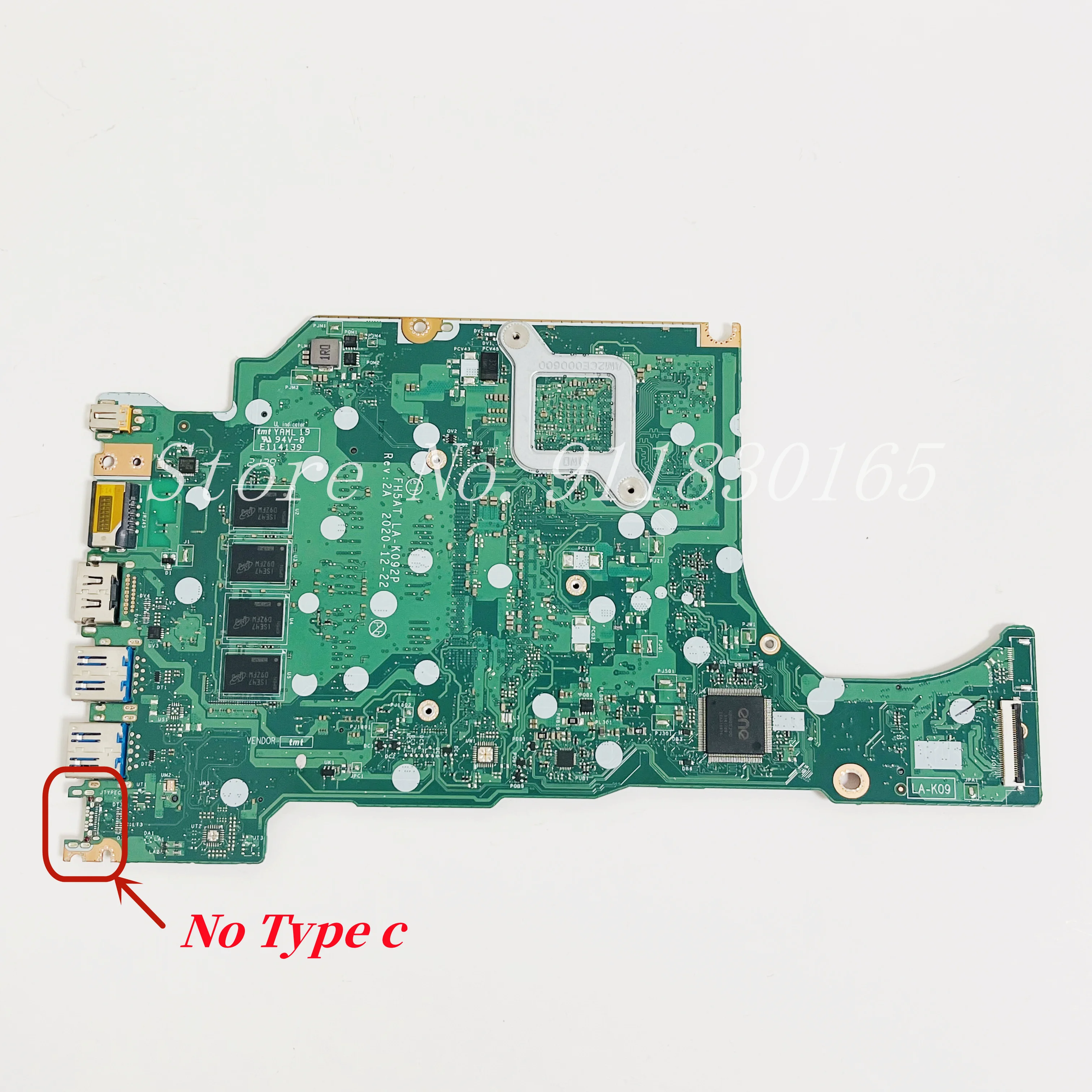 FH5AT LA-K092P For Acer A315-58 A315-58G Laptop Motherboard With Core i5/i7 11th CPU+MX350 2G GPU DDR4 (No Type c) Mainboard