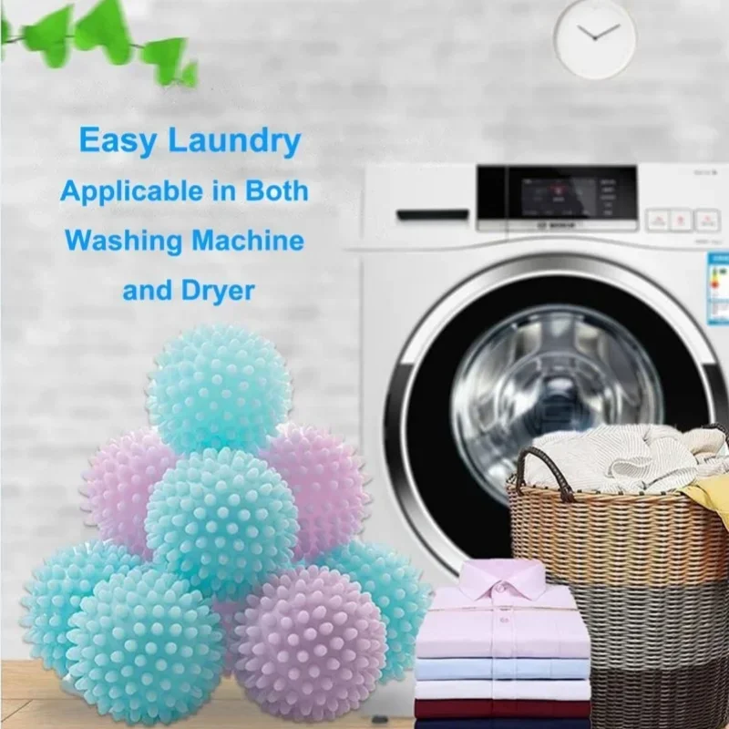 2PC  PVC Dryer Ball Reusable Laundry Ball Washing Machine Drying Fabric Softener Ball for Home Clothe Cleaning Tool Accessrices